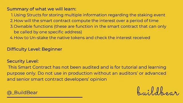 Creating a Staking Smart Contract with BuildBear Image