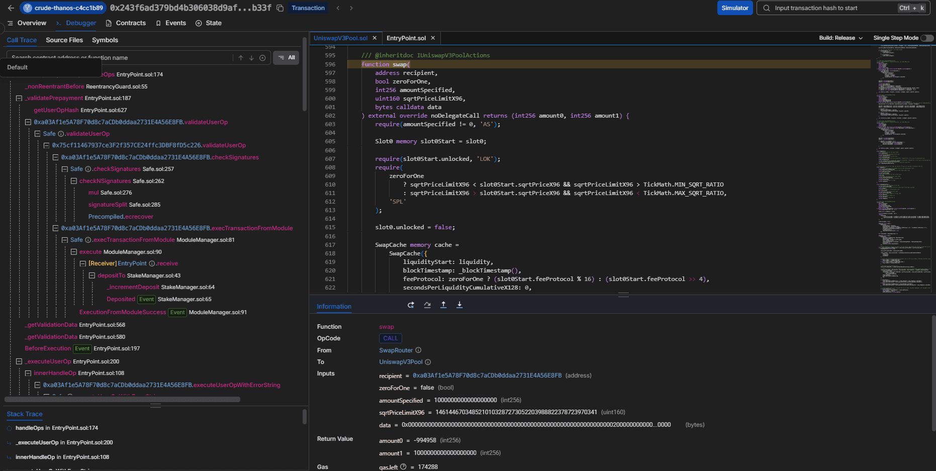 Debugger Tab