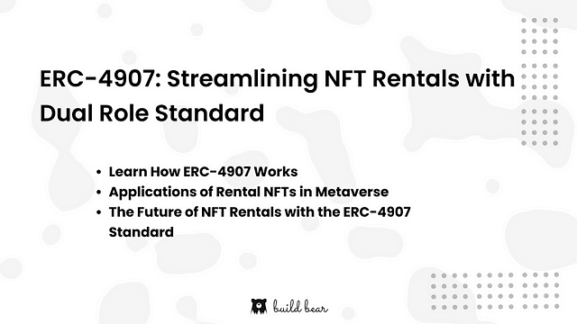 ERC-4907: The NFT Rental Standard Image