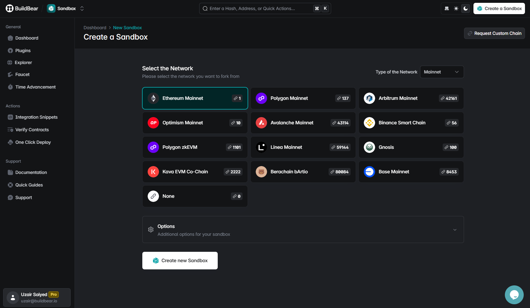 Sandbox Options