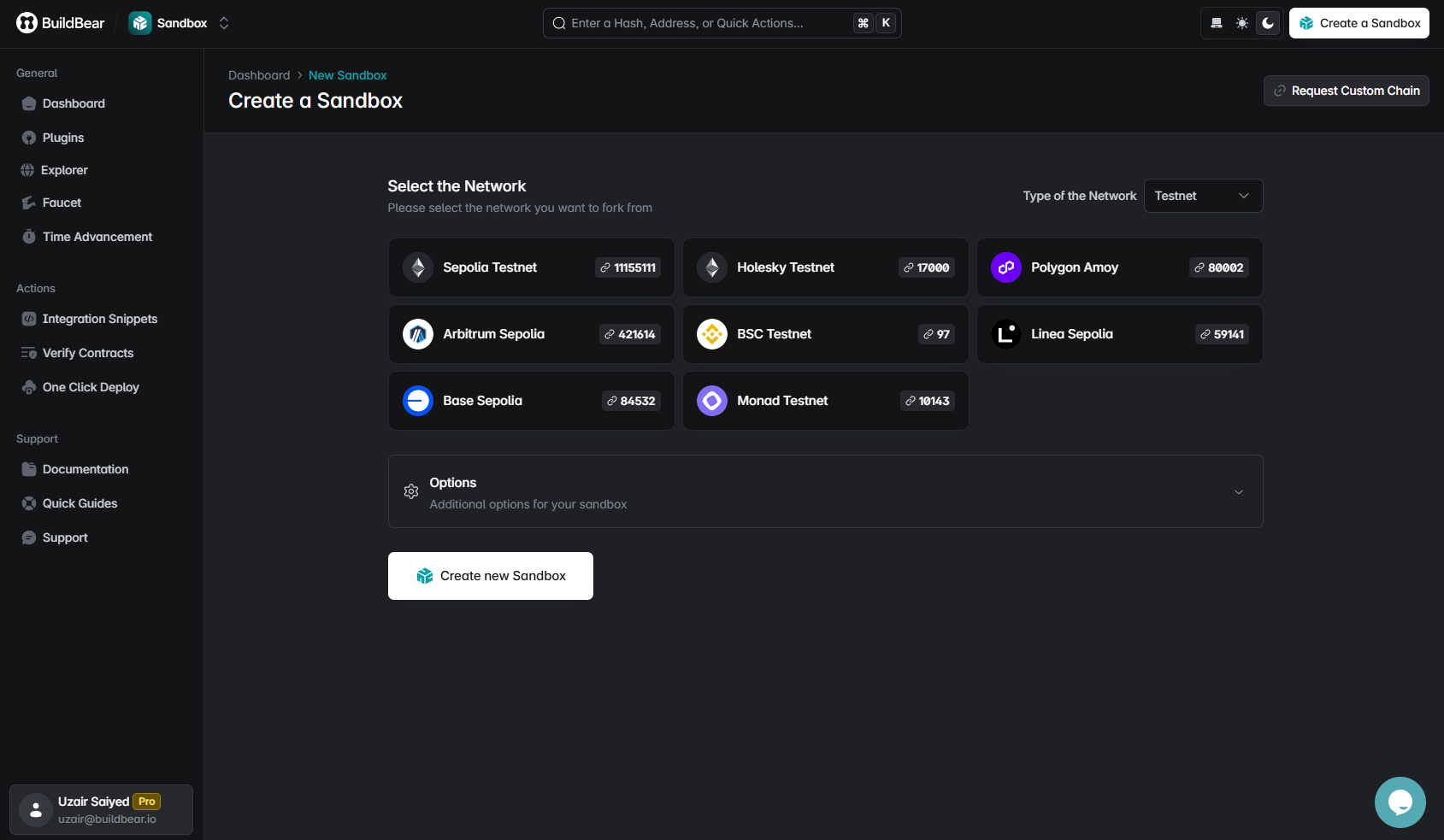Sandbox Options