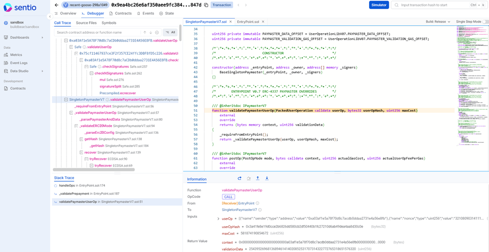 Debugger Tab