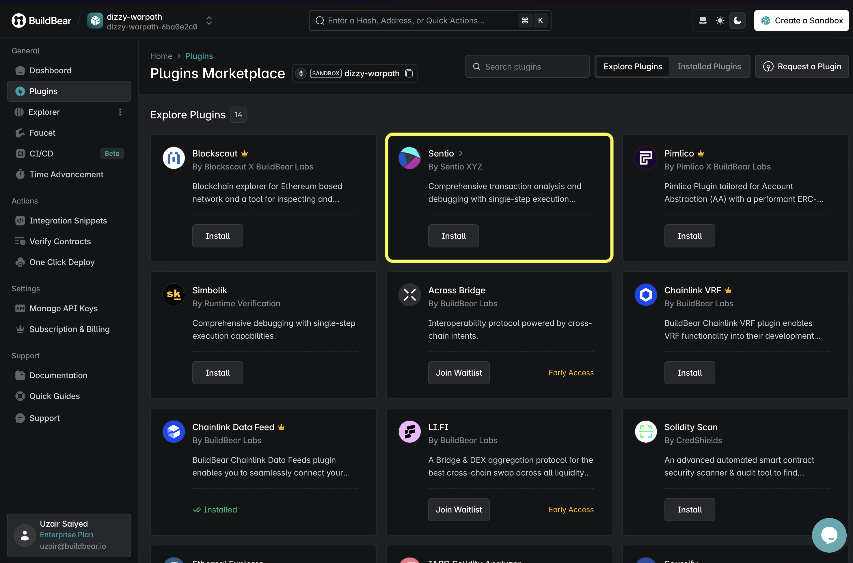 Sentio - Plugin Marketplace
