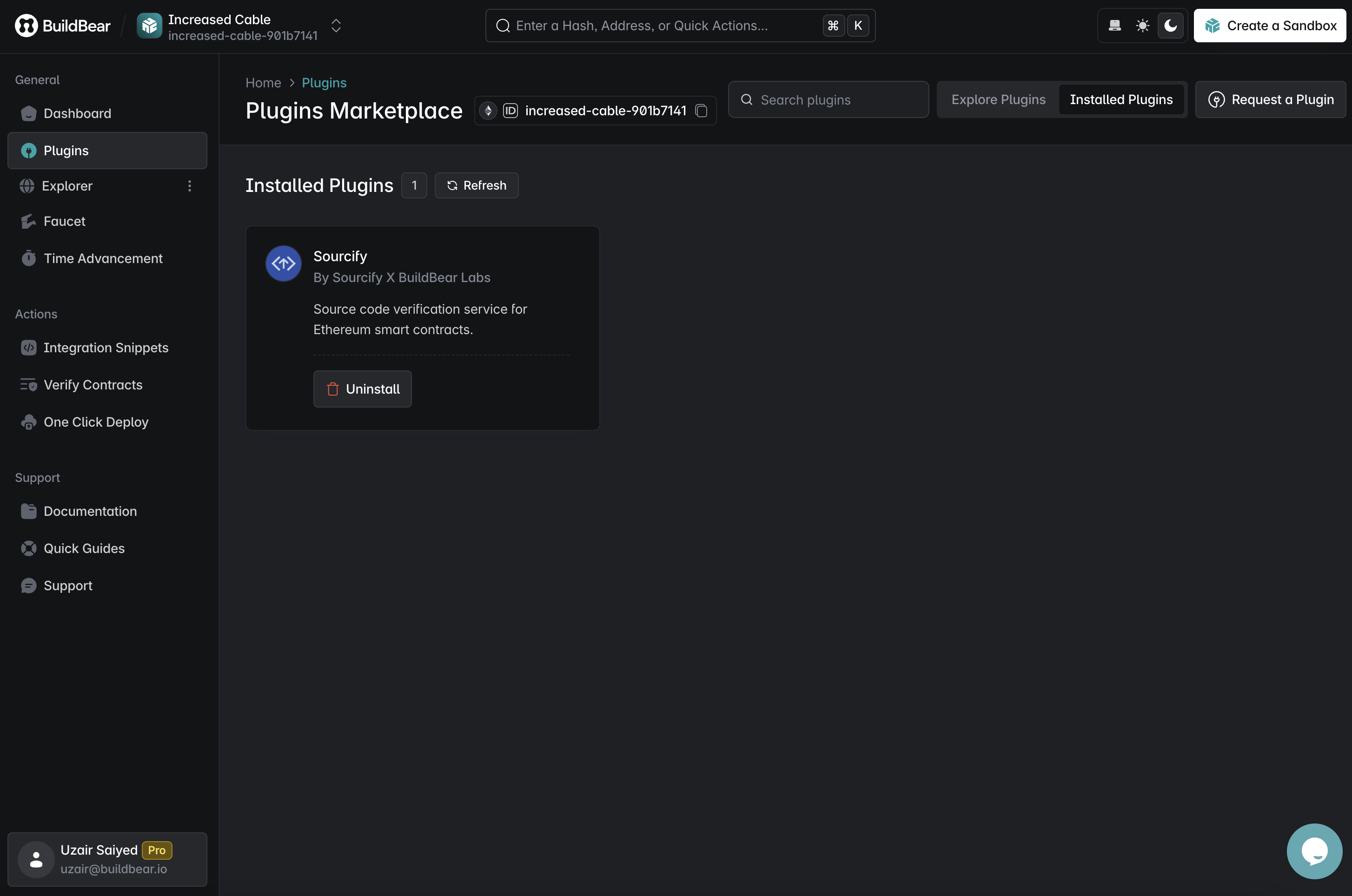 Install Sourcify Plugin